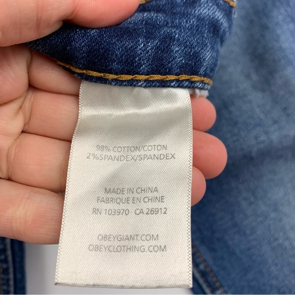 OBEY mid rise skinny jeans women size 28 - Picture 4 of 10